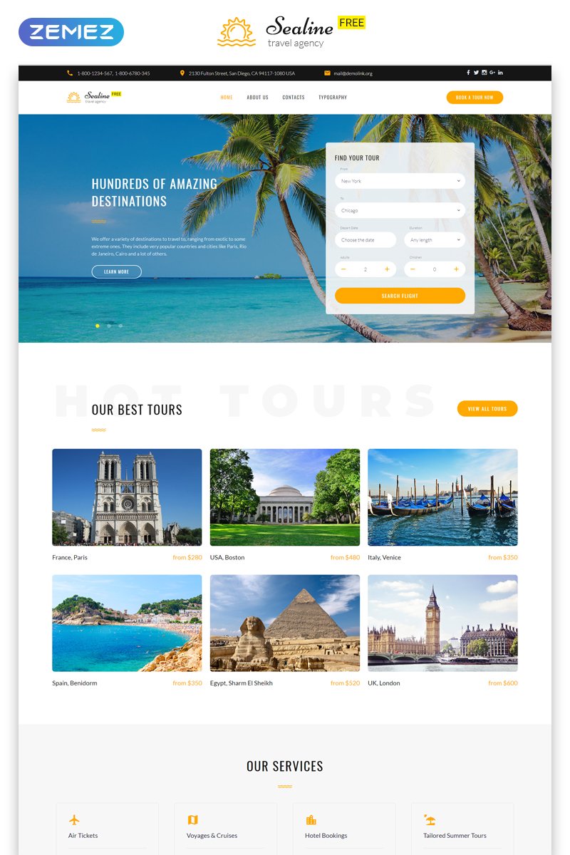 travel website templates free download