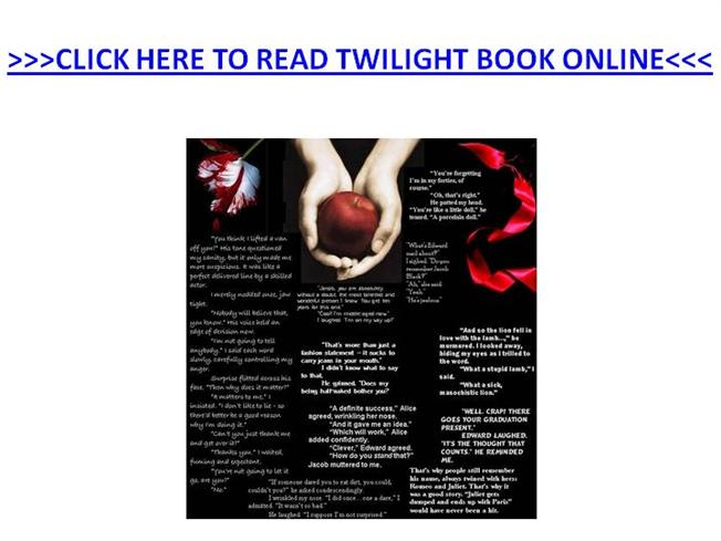 read twilight series online free